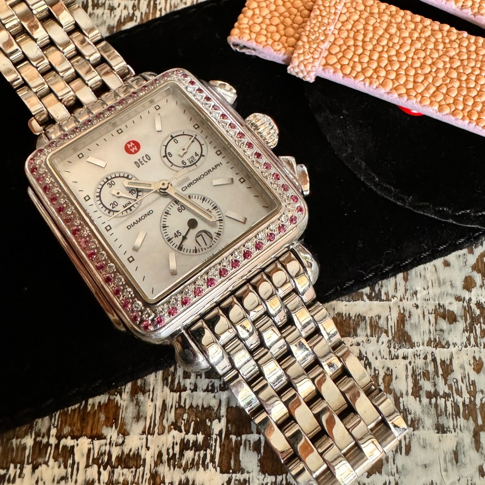 Michele Deco chronograph diamond watch - Picture 13 of 14